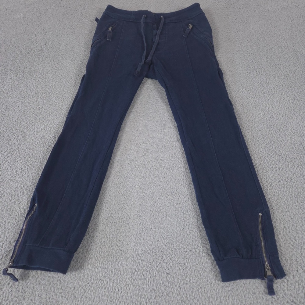 Ralph Lauren Pants Womens Medium RLX Jogger Terry Cotton Drawstring Zip Ankle